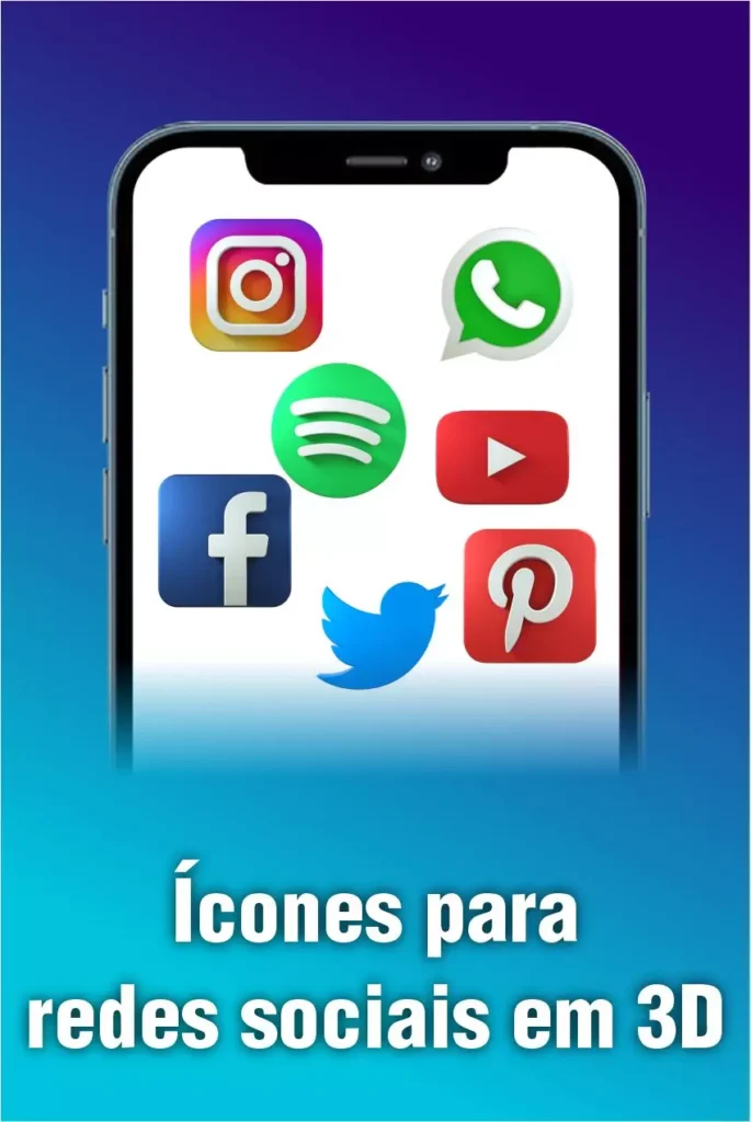 icones para redes ssociais 3d