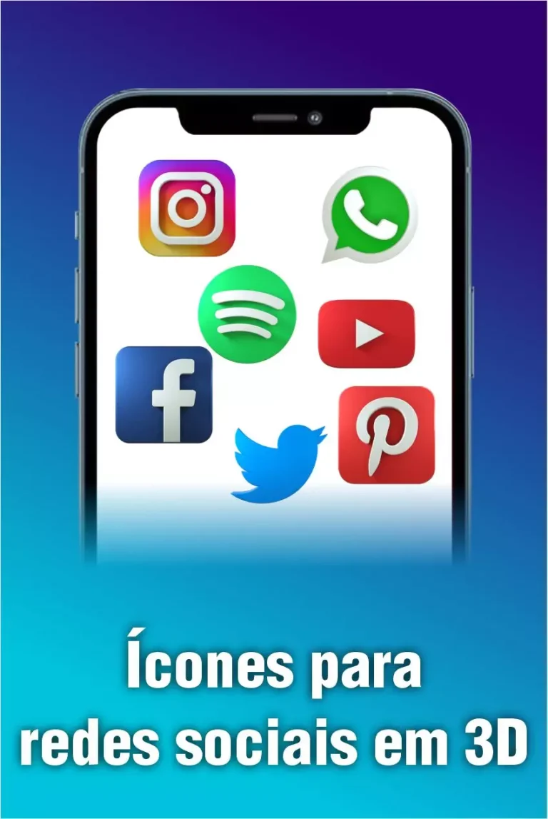 icones para redes ssociais 3d