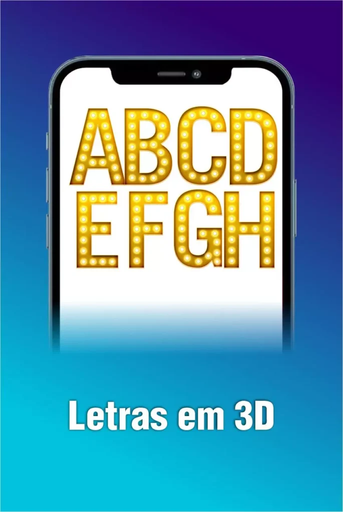 letras em 3d png